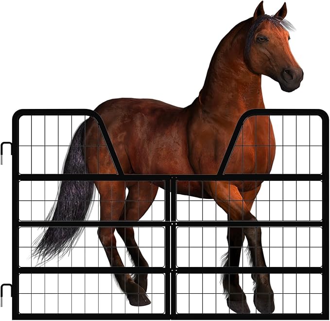 48" L X 32" H Horse Stall, Heavy-Duty Horse Stall Gates, Easy Install Heavy-Duty Steel Gate for Horse, Gates; Horse Gate for Horses & Horse Barns