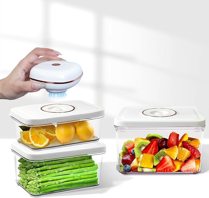 Vacuum sealer for food, handheld vacuum sealer(small vacuum sealer+ 3 vacuum containers)