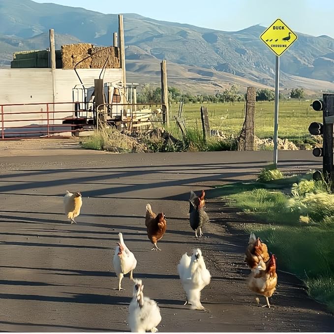 Duck Crossing Sign, 12"x 12" .04" Aluminum Reflective Sign Rust Free Aluminum-UV Protected and Weatherproof