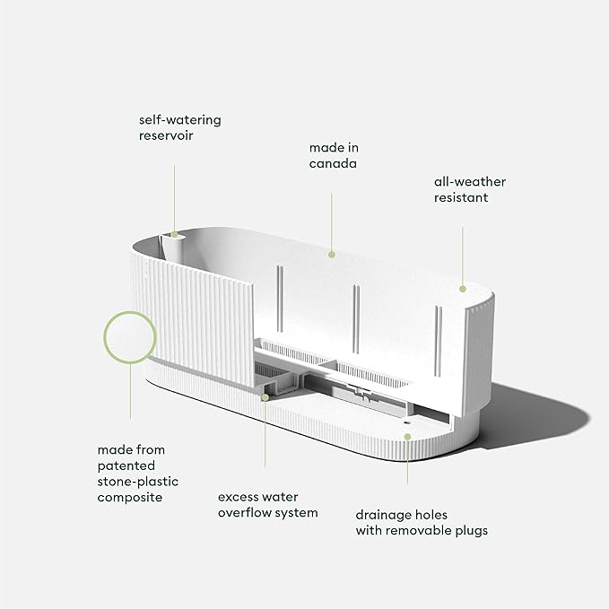 Veradek Demi Series Raised Garden Bed - Self-Watering Planter for Backyard & Garden | All-Weather Use