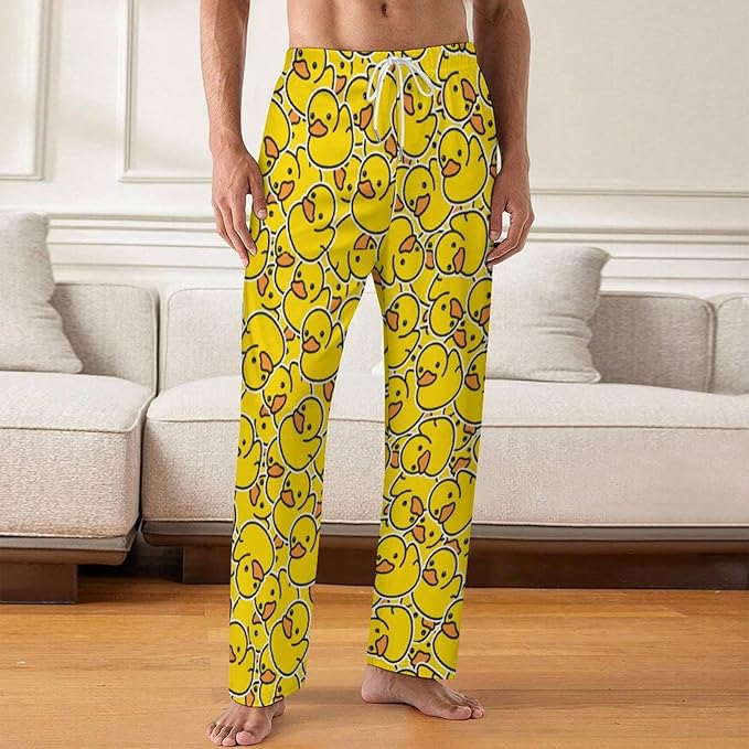 Funny Mens Pajama Pants Lightweight Soft Lounge Pant Sleep Pj Bottoms for Men With Pockets