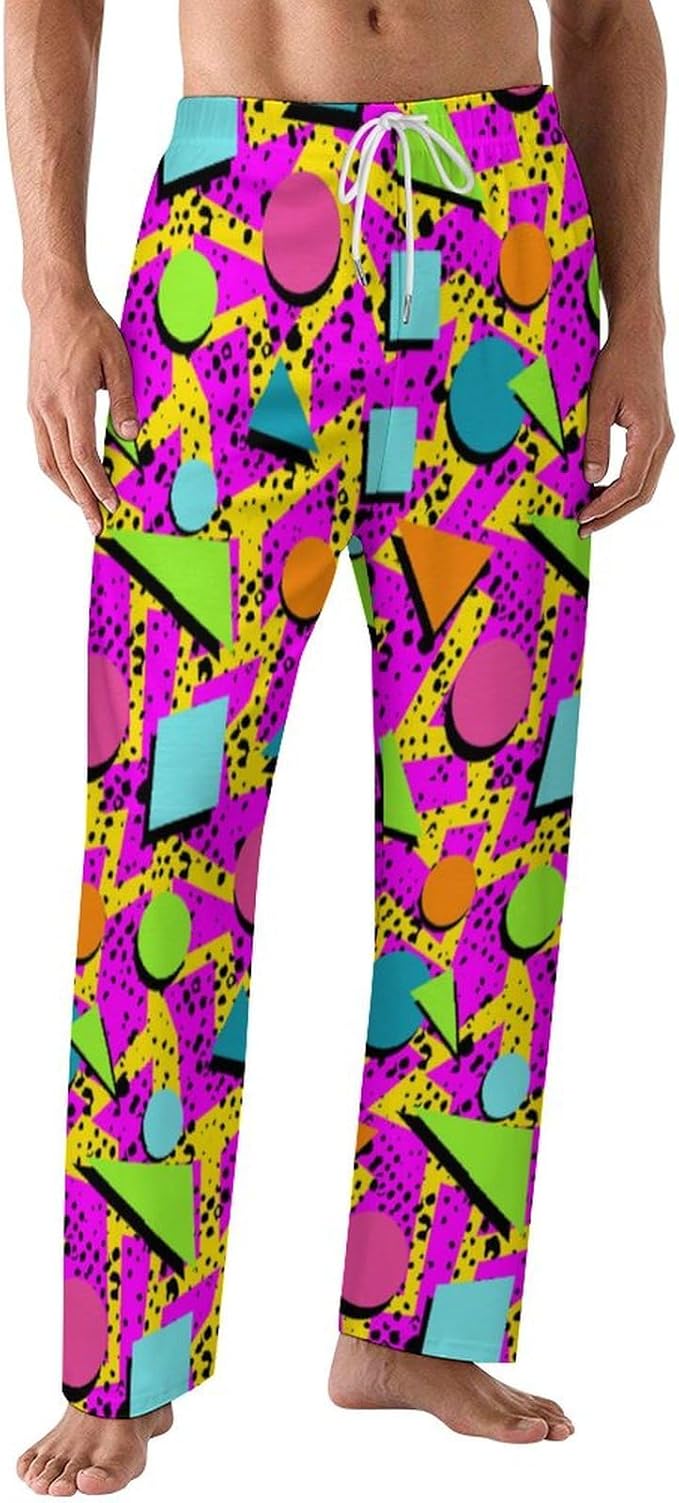 Funny Mens Pajama Pants Lightweight Soft Lounge Pant Sleep Pj Bottoms for Men With Pockets