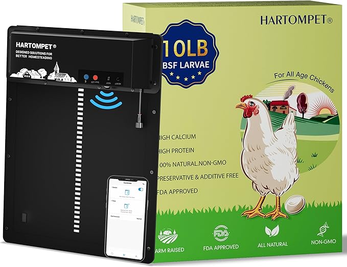 10LB Dried Black Soldier Fly Larvae, Non-GMO & Nutrient-Packed Chicken Feed, Strong Egg Production and Health, Rich in Calcium for Healthy Hens and Ducks, Better Than Dried Mealworms