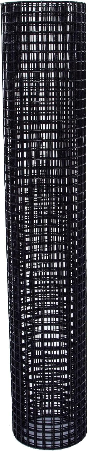 Hardware Cloth for Chicken Wire Fencing of Chicken Coop-1/2in Mesh AWG 19 Gauge 36in x 100ft Black Vinyl Coated Wire Mesh Roll-Raccoon Proof Chicken Coop, Berry Bush Shields, Rabbit Hutches