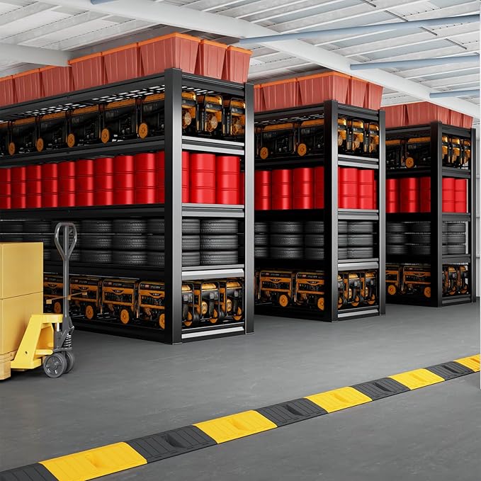5-Tier Storage Shelves, 68" W Garage Shelving Heavy Duty Metal Adjustable Garage Shelves, Shelving Units Industrial Shelving for Warehouse, 68" W x 20" D x 84" H,2 Pack