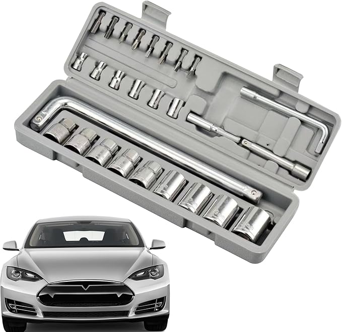 Mechanic Socket Set | 27-Piece Ergonomic Heavy Duty Professional - Full Socket Home Tool Kit with Storage Case - for Automotive Truck Home Workshop Garage Repair Maintenance Daily Care