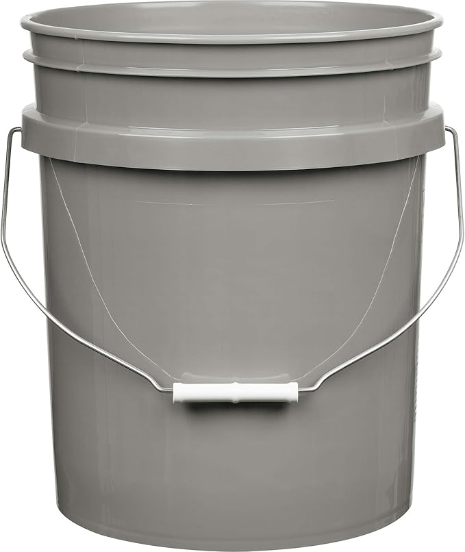 House Naturals 5 Gallon Food Grade BPA Free buckert Pail with Gamma Screw Lids (Pack of 2) Made in USA