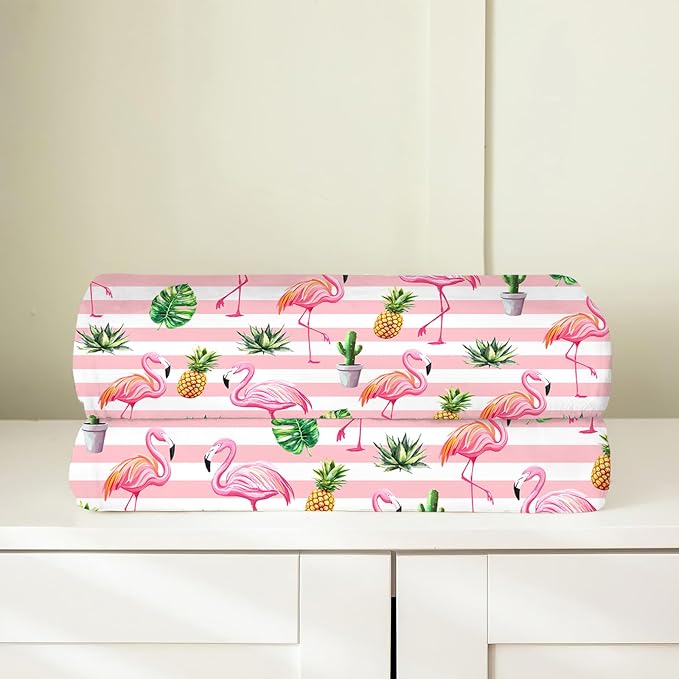 Flamingo Blanket, Pink Flamingo Throw Blanket, Tropical Pineapple Gifts Blankets Stuff Fleece Flannel Plush for Girls Women Lovers Adults Soft Bedding Gift for Sofa Bed Office Home Decor 60"x50"
