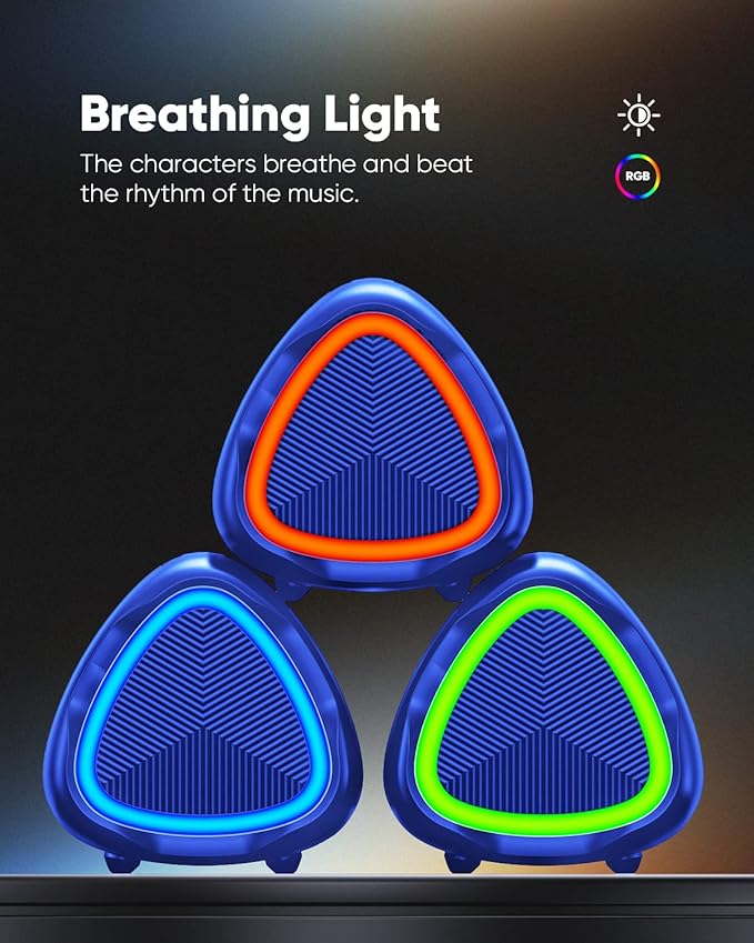 Bluetooth Speaker Gifts for Men: Portable Wireless, IPX5 Waterproof, White Elephant Gifts for Adults, Stocking Stuffers for Teens Boy Girl, Up to 20H Playtime, TWS Pair, for Home/Party/Outdoor (Blue)