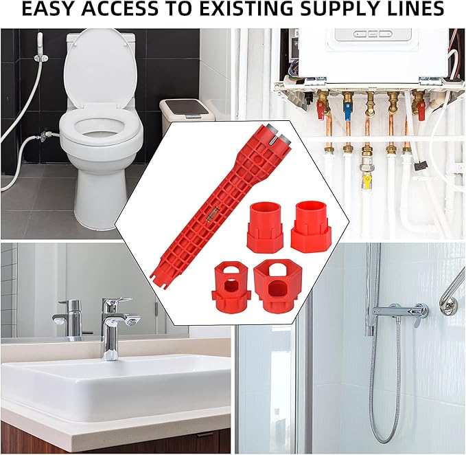 14-in-1 Multi-functional Wrench for Toilet, Sink, Bathroom, Kitchen Plumbing Installation and Repairs