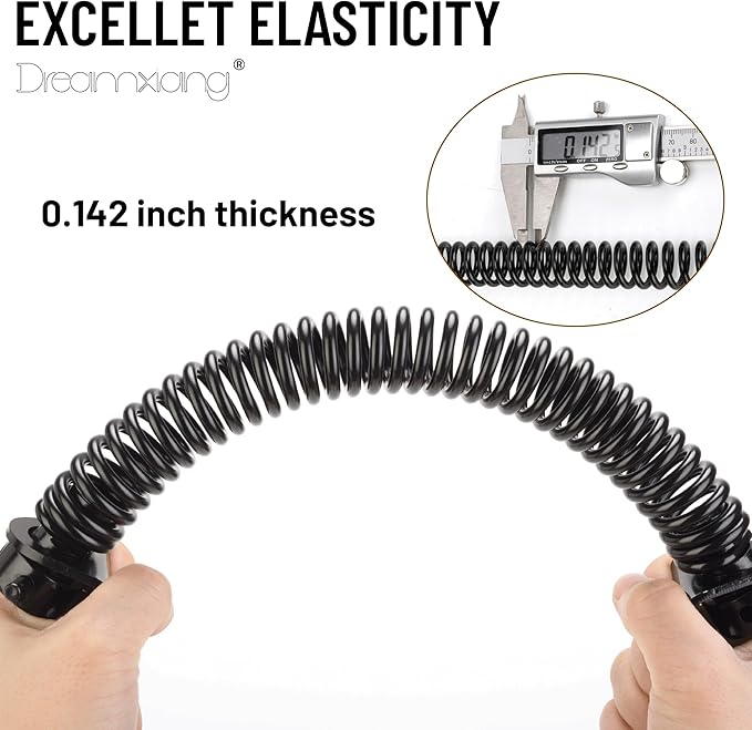 11-1/2" Gate Spring Self Closing Heavy Duty Outdoor Door Spring Automatic Fence Gate Closure Hardware Spring Loaded Gate Latch with Adjustable Tool for Wooden and Vinyl Fence, Black (1 Pack)