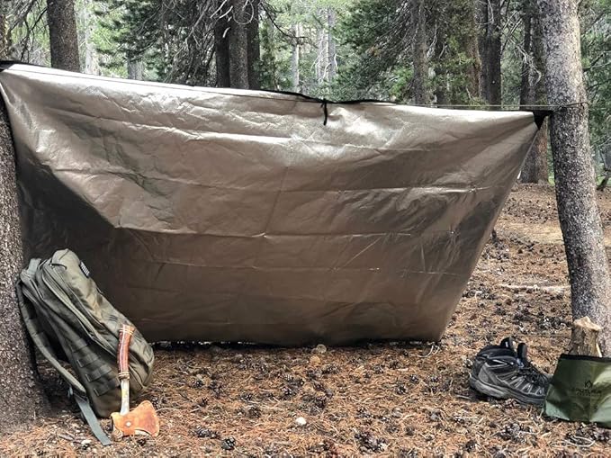 Arcturus Insulated Tarp, Reusable Heavy Duty Thermal Survival Blanket – 60x82in, Reflects 90% Body Heat, Waterproof, Windproof, 3-Layer Design, Reinforced Grommets, Olive Green