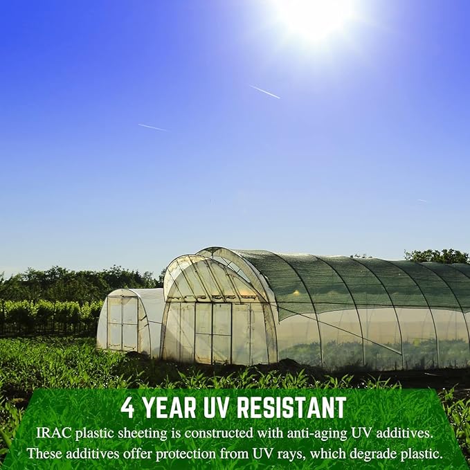 Farm Plastic Supply - Clear Coolmax Greenhouse Plastic Sheeting - 6 Mil - 4 Year UV Resistant Infrared Anti-Condensate Green House Covering Thermal Greenhouse Plastic 6 mil (24' x 70')