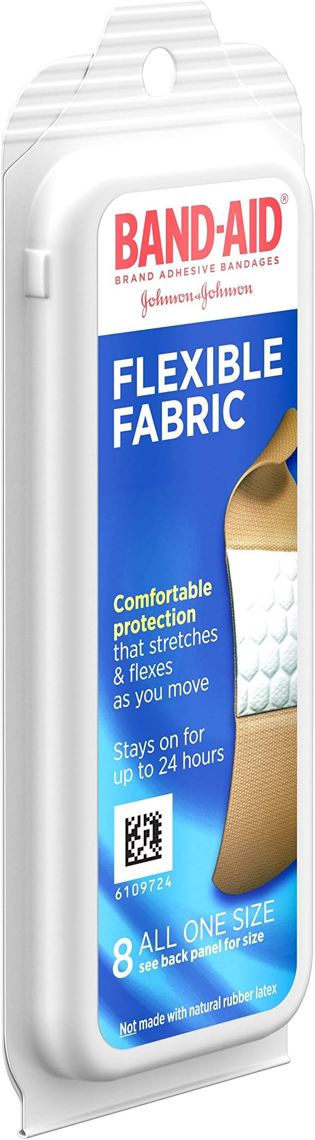 Band-Aid Brand Flexible Fabric Adhesive Bandages for Wound Care and Protection, Travel Pack, 8 ct