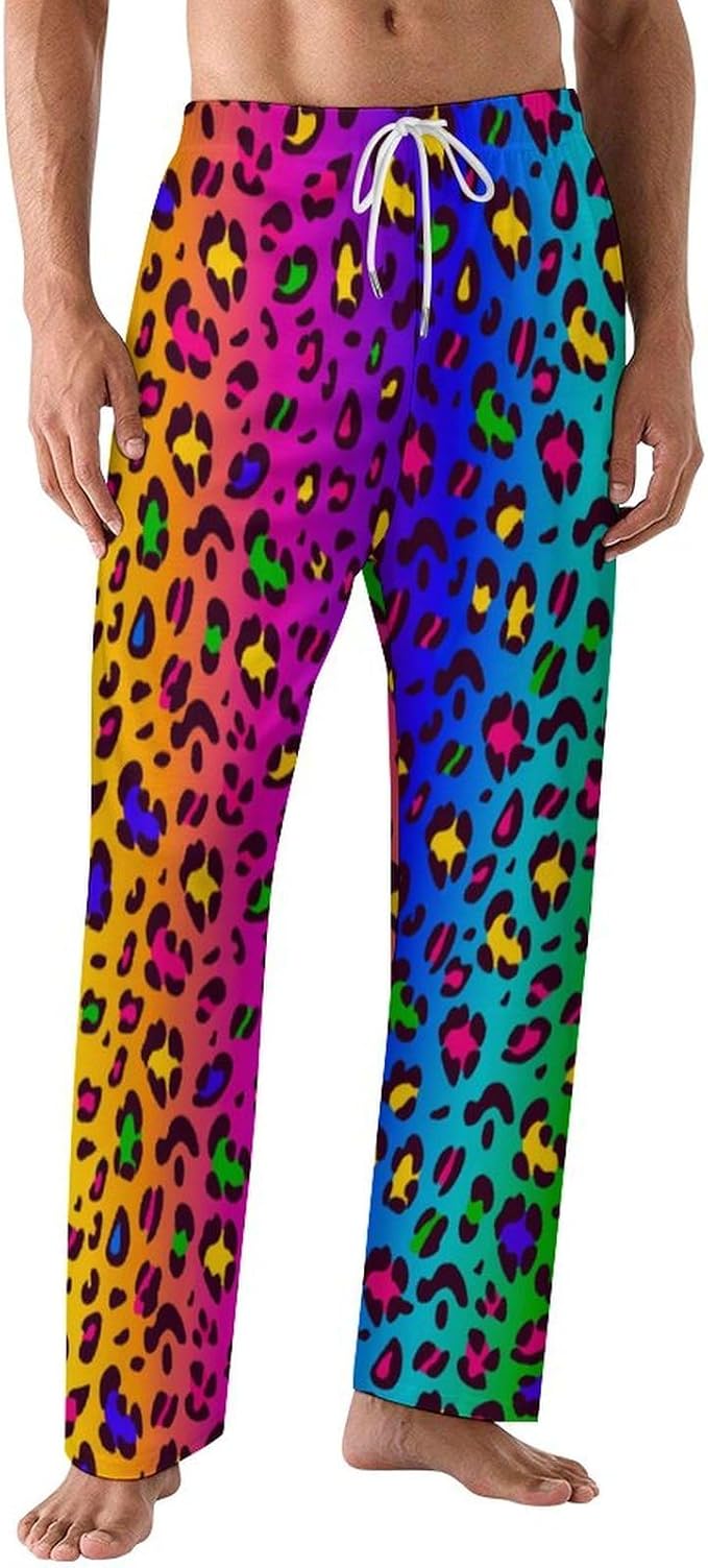 Funny Mens Pajama Pants Lightweight Soft Lounge Pant Sleep Pj Bottoms for Men With Pockets