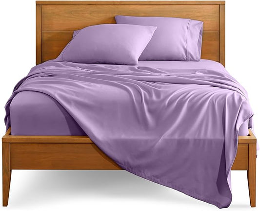 Bare Home Queen Sheet Set - Luxury 1800 Ultra-Soft Microfiber - Double Brushed - Deep Pockets - Easy Fit - 4 Piece Set - Bedding Sheets & Pillowcases (Queen, Lavender)