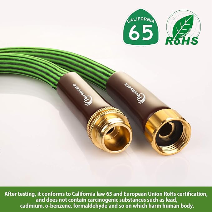 persevere Garden Hose Lightweight Water Hose Kink Free Watering Hose Soft Farm Hose for Watering Lawn, Yard, Garden, Car Washing and Home Cleaning 50FT