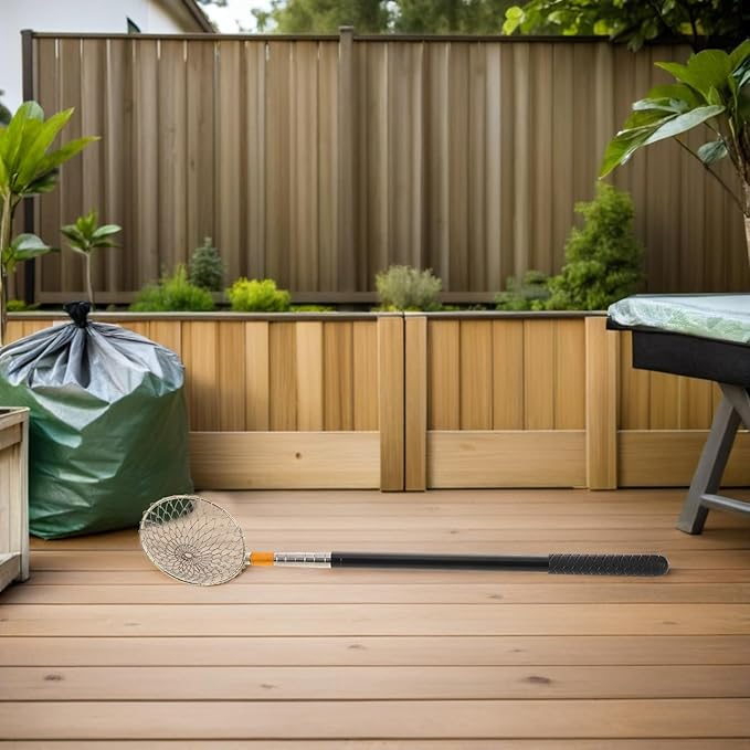 Peanut Picker Chicken Egg Grabber Nut Gatherer Stainless Steel Foldable Pole Separator Potato Picking Tool for Elderly Farmer Poultry Nest Coop