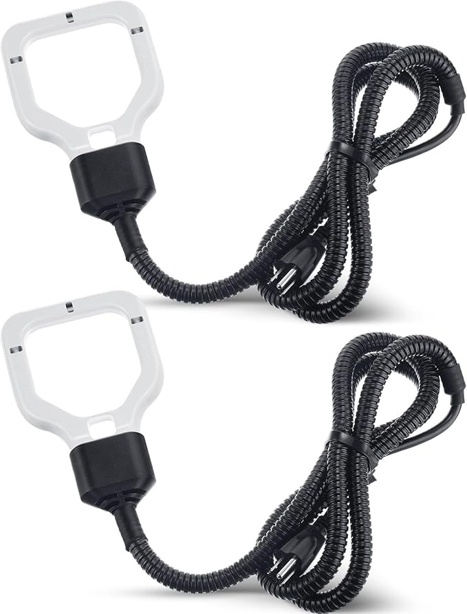 2 Pack 500 Watt Stock Tank Heater Chicken Water Heater, Cast Aluminum Submergible De-icer, Thermostatic Control Water Trough Pond for Livestock Poultry Bird Bath, Cow, Horse Drinking (500w)