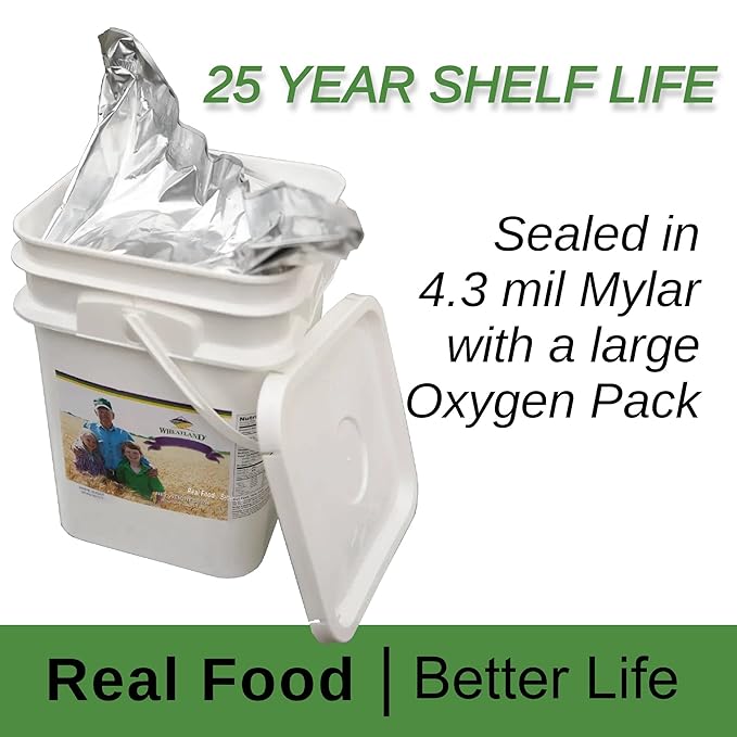 Wheatland™ White Sugar • Delicious • USA grown • 20 lbs Bulk • Mylar and Bucket Provide 25 Year Shelf Life • Emergency Food Storage • High Trust Seller • 40 Year Legacy of Prepping