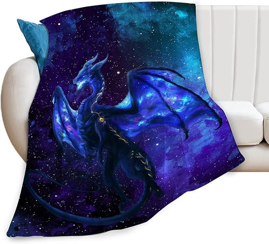 Tijuboni Dragon Blanket for Boys Men Dragon Space Throw Blanket for Kids Adults Ultra Soft Cozy Fleece Blanket for Couch Sofa Bed 40"x50"