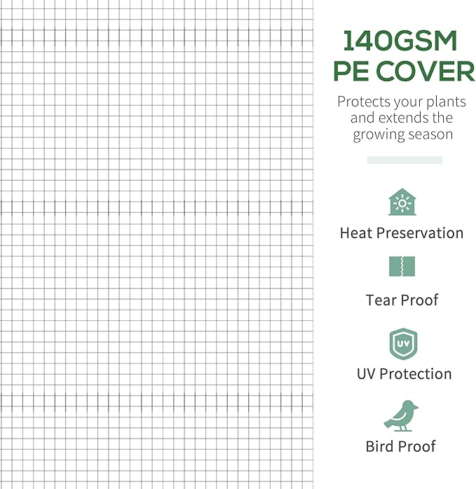 Outsunny 11.5' x 10' x 6.5' Walk-in Tunnel Greenhouse, Green House with Zippered Mesh Door, 7 Mesh Windows & Roll-up Sidewalls, Upgraded Gardening Plant Hot House with Galvanized Steel Hoops, White