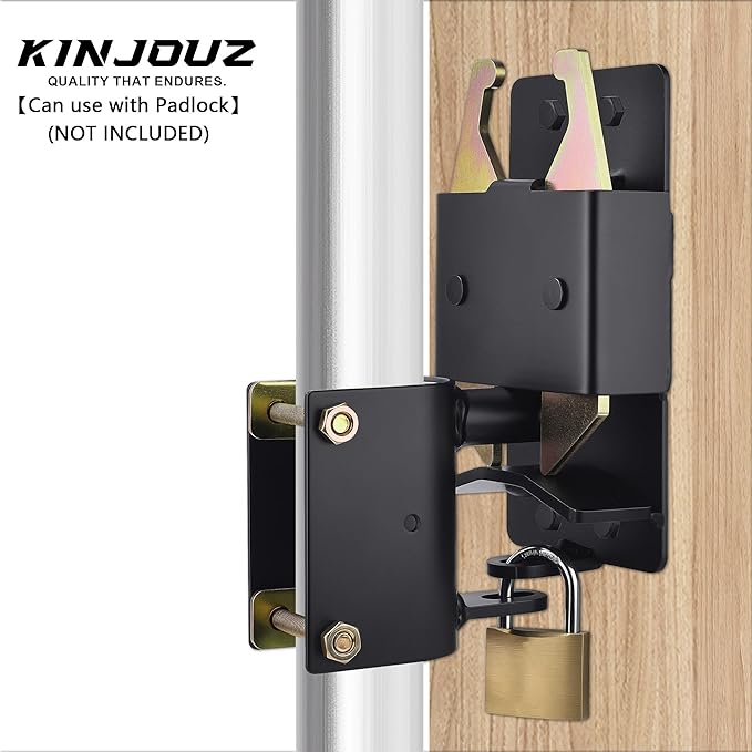 2-Way Heavy Duty Farm Gate Latch - Lockable Fence Gate Latch for Metal Tube Gates, Livestock Cattle, Horse Corrals, Ranches, Pastures, Pet Cages & Fences (Screws & Instructions Included)