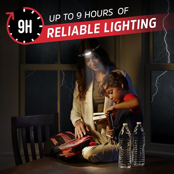 Energizer Universal+ LED Headlamp (2-Pack), Bright Head Lamp for Outdoors, Camping and Emergency Light, IPX4 Water Resistant (Batteries Included)