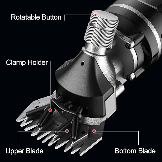 Sheep Clippers Sheep Shears,750W Farm Livestock Grooming Kit for Sheep Equine Goat Pony Cattle and Large Animals (with 2 Blades)