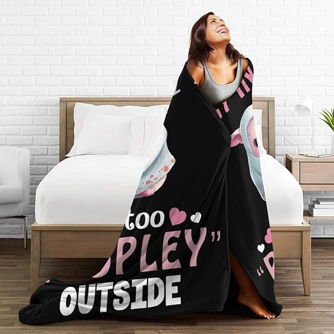 Pig Blanket, Soft Plush Fleece Animal Throw Blanket - Cozy Warm Stuffed Blankets Bedding Funny Pig Gifts for Women Girls Kids Adults 40"X50"