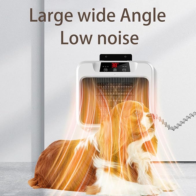 Pet House Heater For Outdoor And Indoor Use, Safe Powered Heater For Dog House, Chicken-Coop And Rabbit-Hutch, Wall-mounted Design With Overheat Protection & Anti-Chew Cord