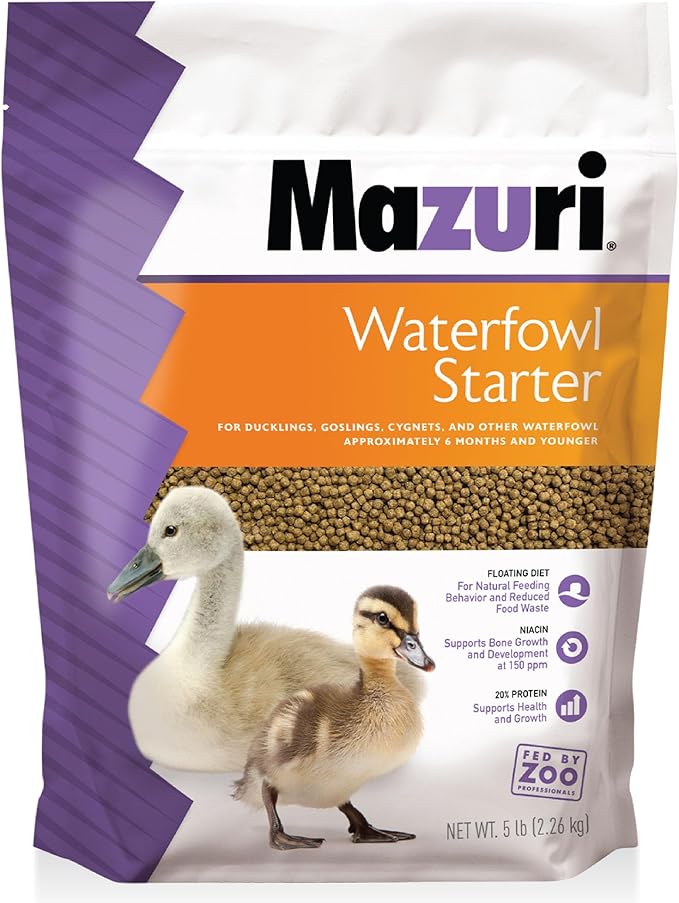 Mazuri Waterfowl Starter Food for Baby Ducks and Geese (5 LB)