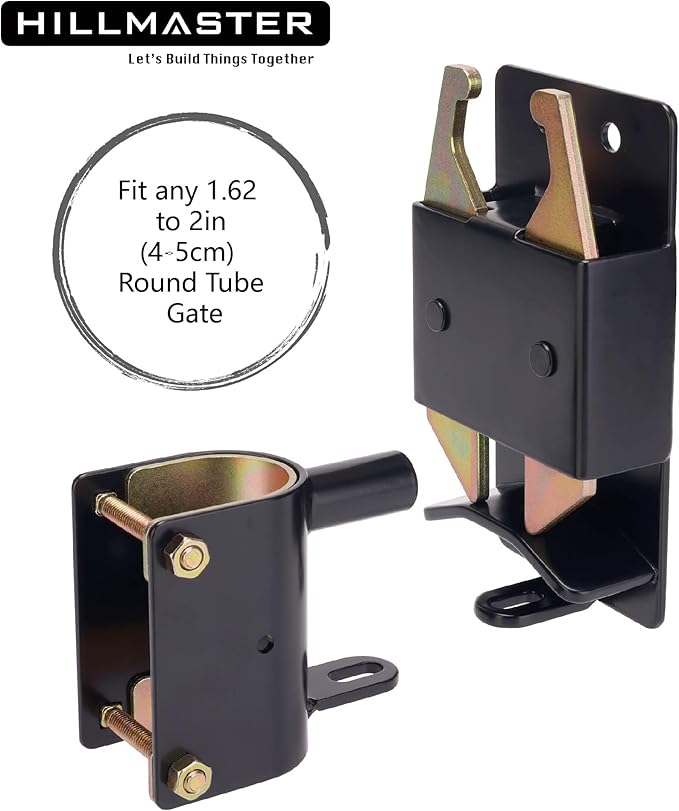 2 Pack Heavy Duty 2 Way Farm Gate Latch, Two Way Fence Gate Latch for Metal Gates Livestock Cattle Gate Latches Gate Hardware for Horse Corrals, Ranches(Screws and Instructions Included)