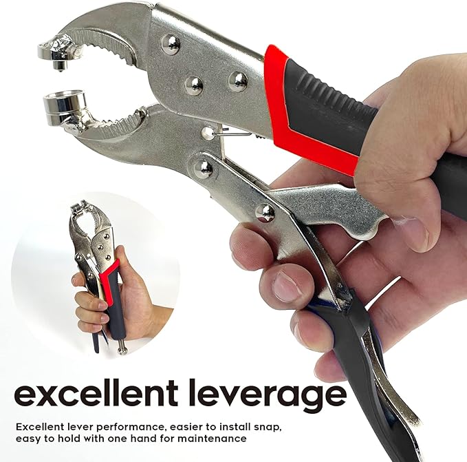 Heavy Duty Snap Tool for Boat Covers - Setter Pliers Kit With 60 Sets 15mm Stainless Fasteners for Canvas