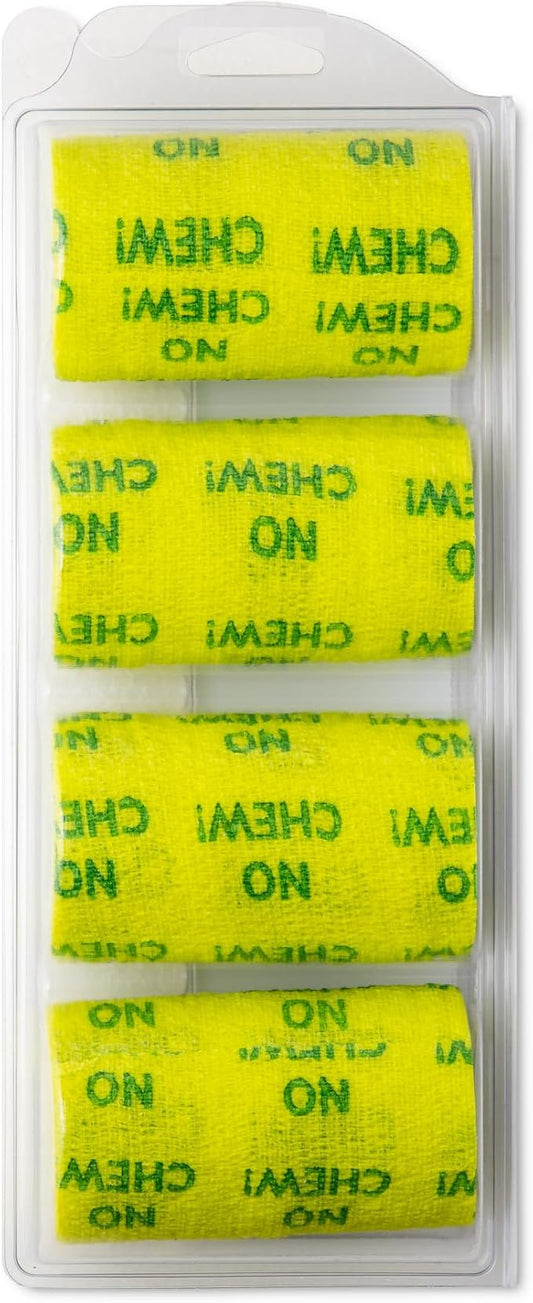 PowerFlex Equine – Extra Strong Self-Adhering Bandage Wrap – Wound Care, Compression & Support Bandage for Horses, Cows & Dogs – No Chew, 4 inch, 4 Rolls (Resealable Case)