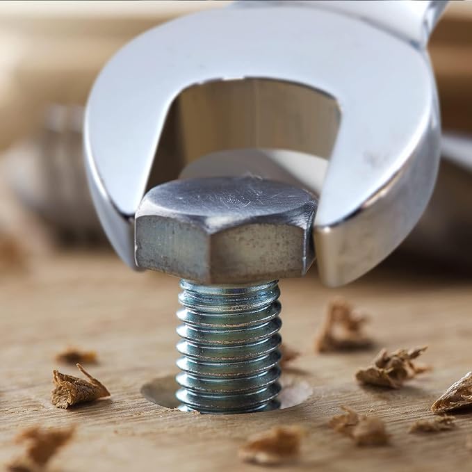 Jetech 7/16 inch Ratcheting Combination Wrench, Industrial Grade Gear Spanner with 12-Point Design, 72-Tooth Ratchet, Forged and Heat-Treated Cr-V Steel, SAE