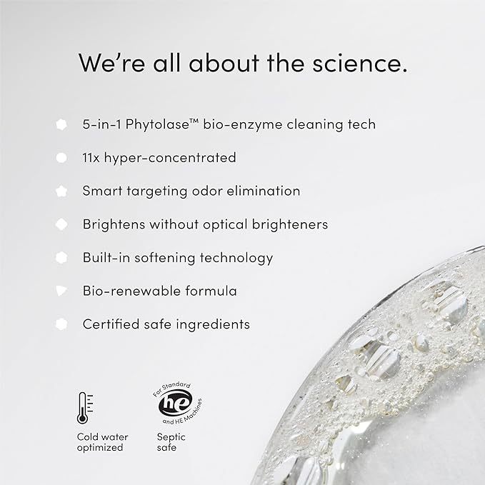 Dirty Labs | Scent Free | Bio-Liquid Laundry Detergent | 32 Loads (8.6 fl oz) | Hyper-Concentrated | High Efficiency & Standard Machine Washing | Nontoxic, Biodegradable | Stain & Odor Removal