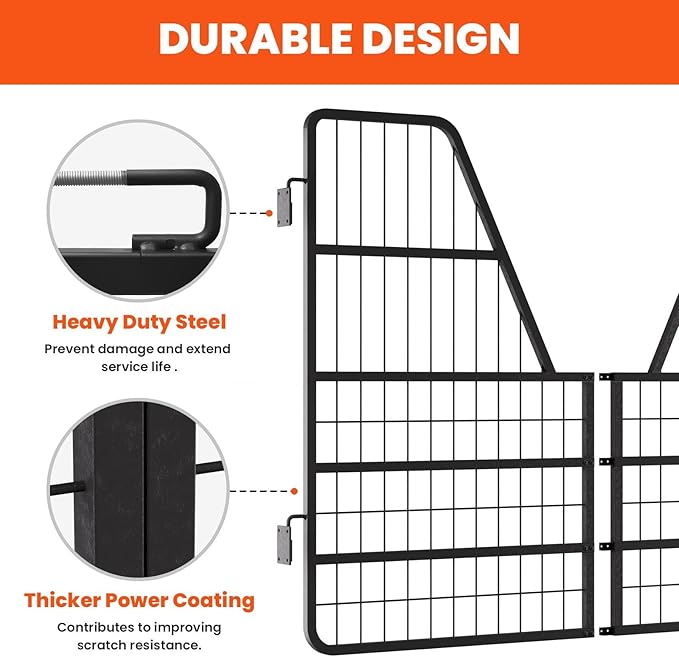 Heavy Duty 52" Wide X 42" High Steel Horse Stall Gate, Fits Standard Barn Doorways