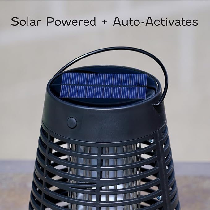 PIC Portable Solar Insect Killer Torch (FLPT), Bug Zapper and Flame Accent Light, Kills Bugs on Contact - Twin Pack