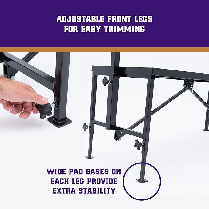 Weaver Leather Livestock Steel Trim Stand - Adjustable and Durable Trimming Stand for Sheep, Goats, and Other Livestock - Wire Headpiece Holds Animals in Place During Grooming, Black, 1 Ct (Pack of 1)