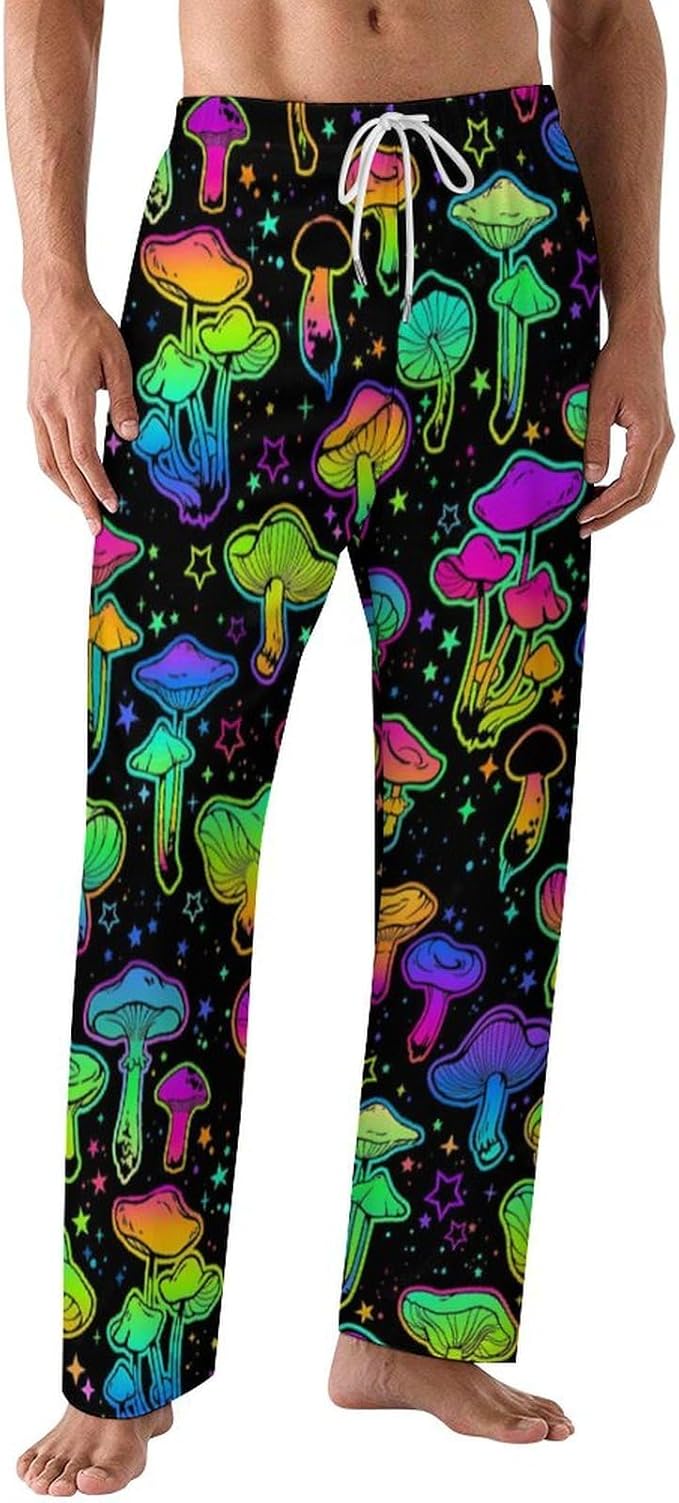 Funny Mens Pajama Pants Lightweight Soft Lounge Pant Sleep Pj Bottoms for Men With Pockets