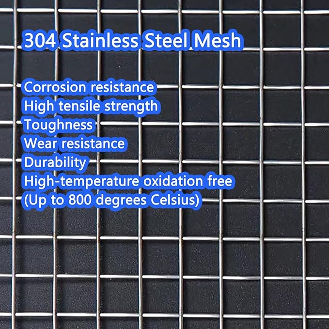 Stainless Steel Welded Wire Mesh, Hardware Cloth Metal Chicken Wire Mesh, 1/2 Inch After Welding Square, for Chicken Coop Rabbit Garden Fruit Cage Animal, Easy To Cut ( Size : 1mX15m(39inX49.2ft) )