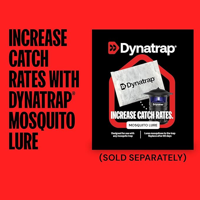 Dynatrap DT1130SR 1/2 Acre Mosquito & Flying Insect Outdoor Trap and Killer – Kills Mosquitoes, Flies, Wasps, Gnats, & Other Flying Insects - Bug Zapper Alternative – Black