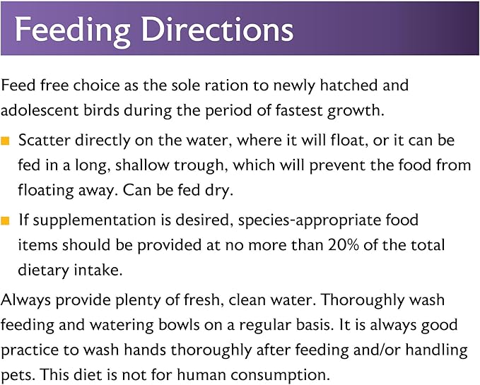 Mazuri Waterfowl Starter Food for Baby Ducks and Geese (5 LB)