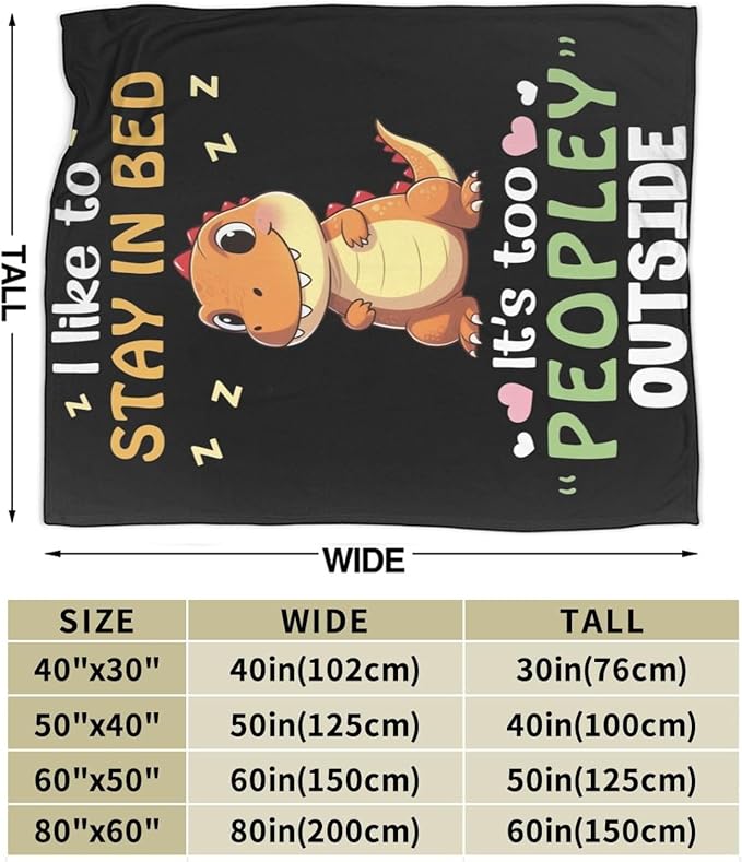 Dinosaur Blanket, Soft Plush Fleece Dino Animal Throw Blanket - Cozy Warm Stuffed Blankets Bedding Dinosaur Gifts for Women Girls Kids Adults 40"X50"