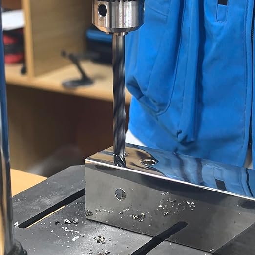 1/8" Triple Spiral Flute Cobalt Drill Bit Set (Pro - TiAlN Coated), Metal Drill Bit Set for Steel, Hardened Metal, Stainless Steel, 10-Piece with Index Storage Case