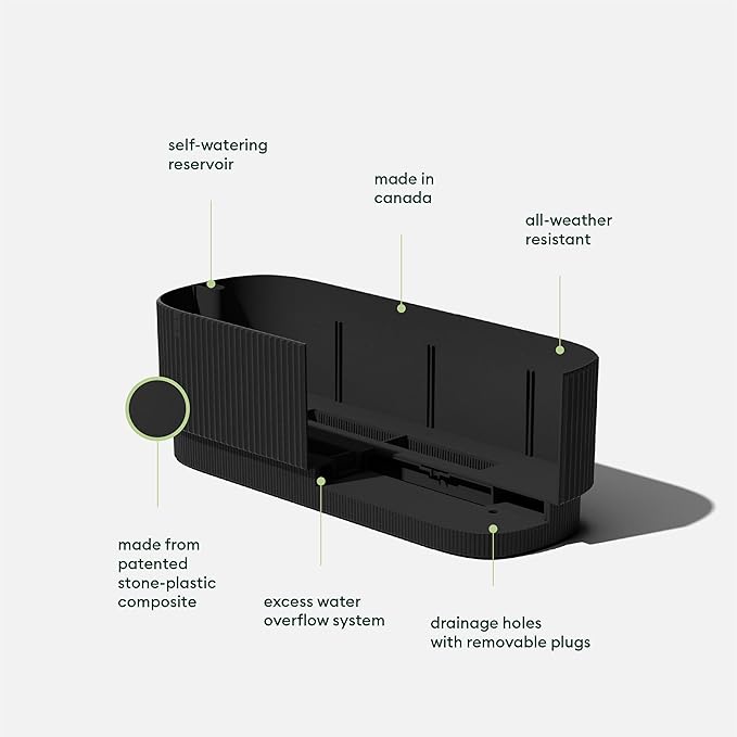 Veradek Demi Series Raised Garden Bed - Self-Watering Planter for Backyard & Garden | All-Weather Use