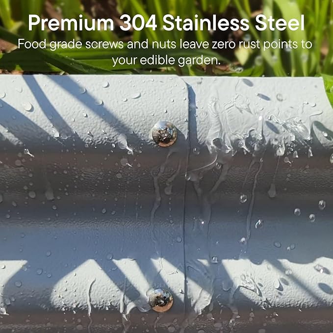 Galvanized Raised Garden Bed 6x2x1.5 ft, 17" Tall Metal Planter Boxes Outdoor for Herb, Strawberry Above Ground Raised Bed Kit for Gardening, Durable Zn-Al-Mg Coated Flower Box - Sand Beige