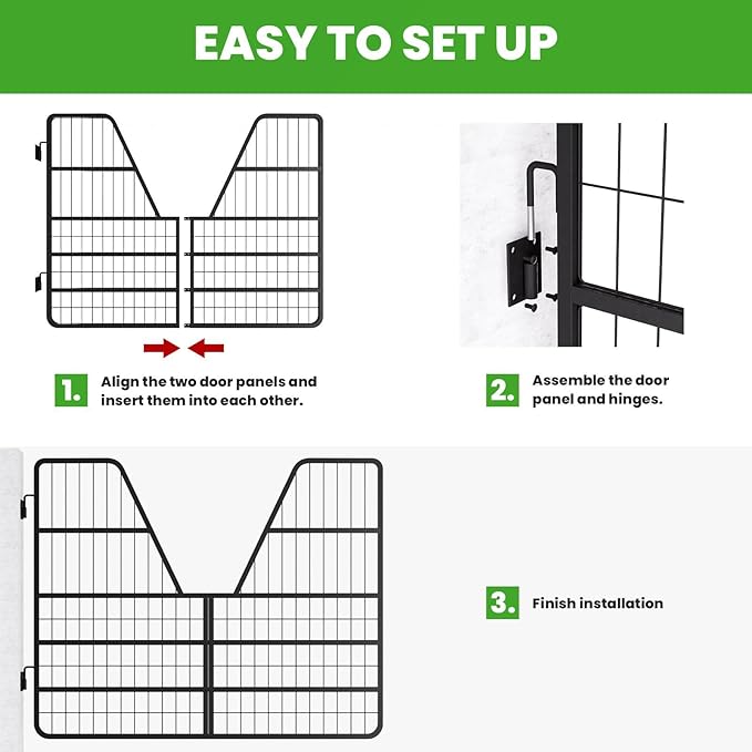 52" W x 42" H Horse Stall Door, Essential Stall Guard System for Horses Featuring Heavy Duty Steel & Yoke Design, Two-Way Swing.