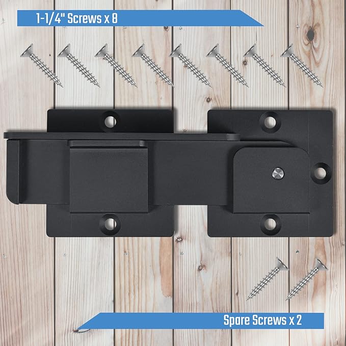 7.5" Flip Gate Latch Lock with Padlock Holes, 4mm Heavy Duty Aluminum Alloy Door Latch for Outdoor Wooden Fence, Swing and Sliding Open Gate, Double Gate, Barn Door, Shed, Vinyl Fence, Yard